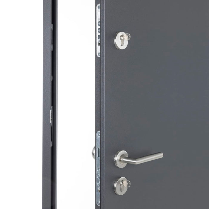 Porta Ingresso Antracite 90x200 cm in Alluminio 3190537