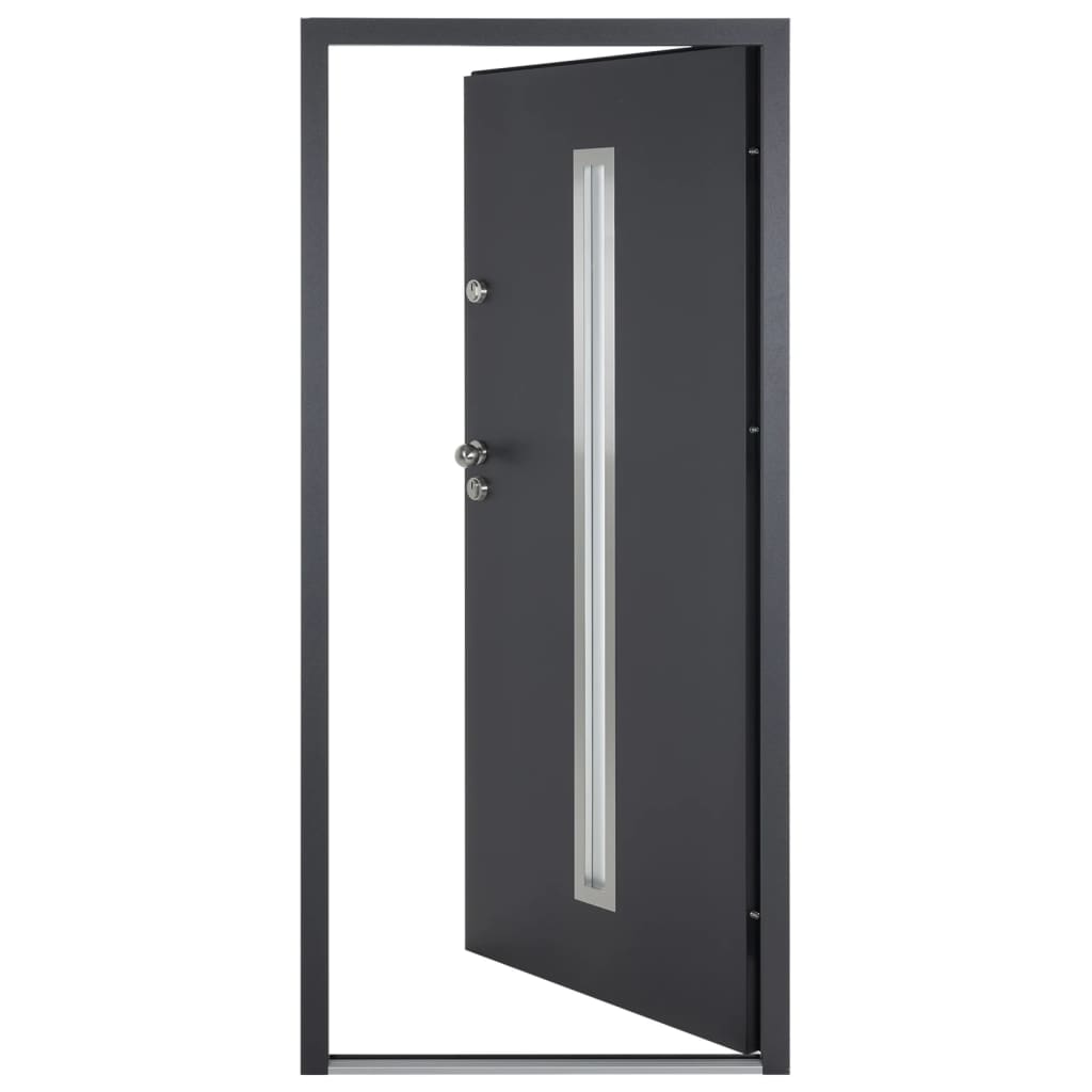 Porta Ingresso Antracite 100x200 cm in Alluminio 3190550