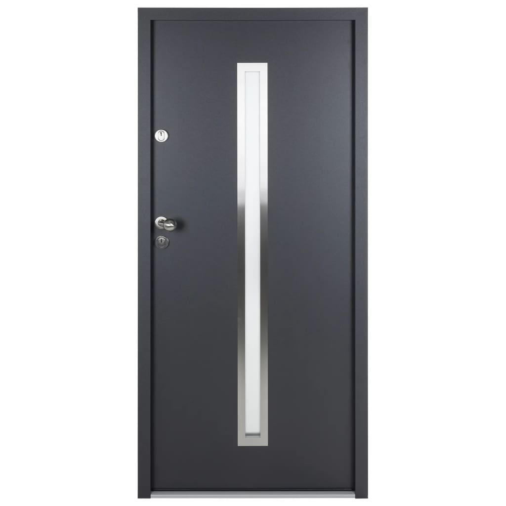Porta Ingresso Antracite 100x200 cm in Alluminio 3190550