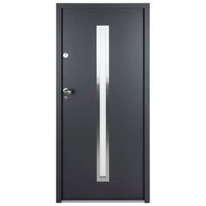 Porta Ingresso Antracite 100x200 cm in Alluminio 3190550
