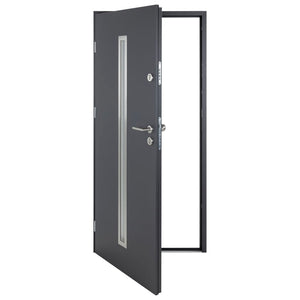 Porta Ingresso Antracite 100x200 cm in Alluminio 3190550