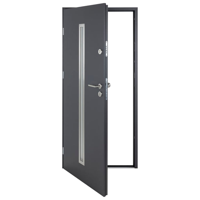 Porta Ingresso Antracite 100x200 cm in Alluminio 3190550