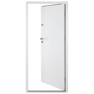 Porta Ingresso Bianca 100x200 cm in Alluminio 3190556