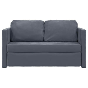 Divano Letto da Terra 2 in 1-Sofa Letto-Daybed Grigio Scuro 122x204x55 cm Velluto