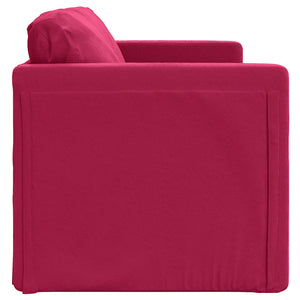 Divano Letto da Terra 2 in 1-Sofa Letto-Daybed Rosso Vino 122x204x55cm Velluto