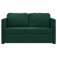 Divano Letto da Terra 2 in 1-Sofa Letto-Daybed Verde Scuro 122x204x55 cm Velluto