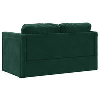 Divano Letto da Terra 2 in 1-Sofa Letto-Daybed Verde Scuro 122x204x55 cm Velluto