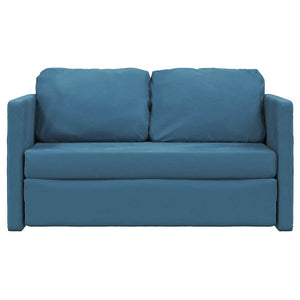 Divano Letto da Terra 2 in 1-Sofa Letto-Daybed Blu 122x204x55 cm Velluto
