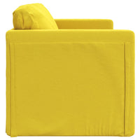Divano Letto da Terra 2 in 1 Giallo Scuro 122x204x55 cm Velluto 353963