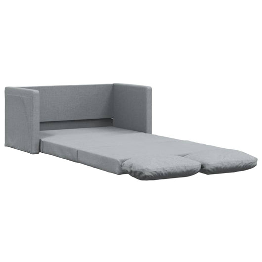 Divano Letto da Terra 2 in 1 Grigio Chiaro 112x174x55cm Tessuto 353964