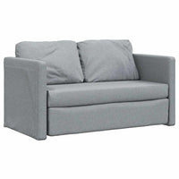 Divano Letto da Terra 2 in 1 Grigio Chiaro 112x174x55cm Tessuto