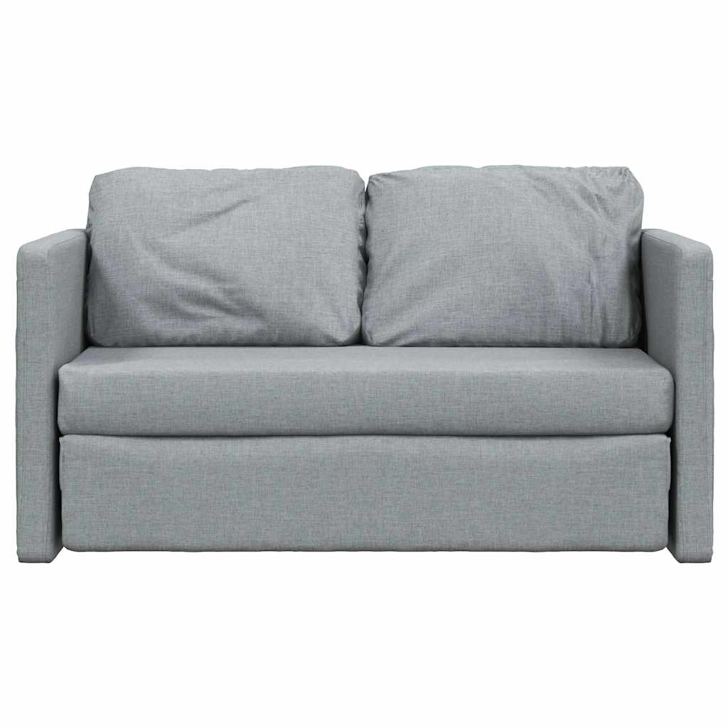 Divano Letto da Terra 2 in 1 Grigio Chiaro 112x174x55cm Tessuto 353964