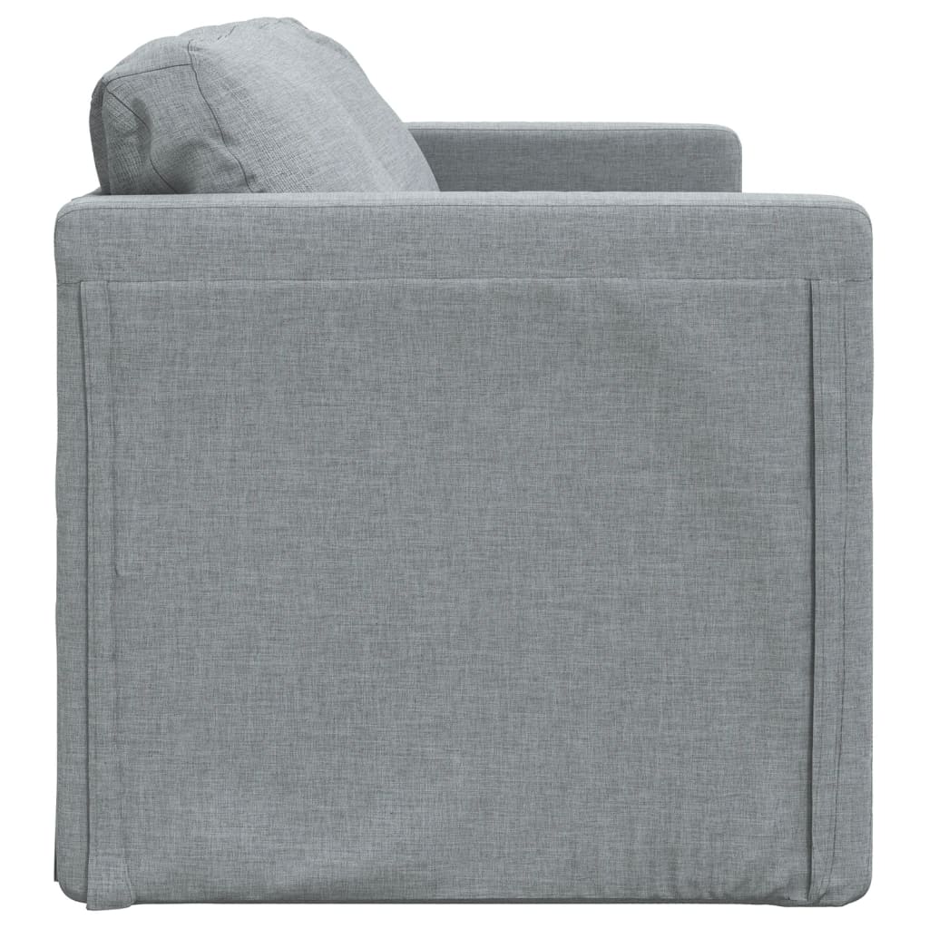 Divano Letto da Terra 2 in 1 Grigio Chiaro 112x174x55cm Tessuto 353964