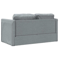 Divano Letto da Terra 2 in 1 Grigio Chiaro 112x174x55cm Tessuto