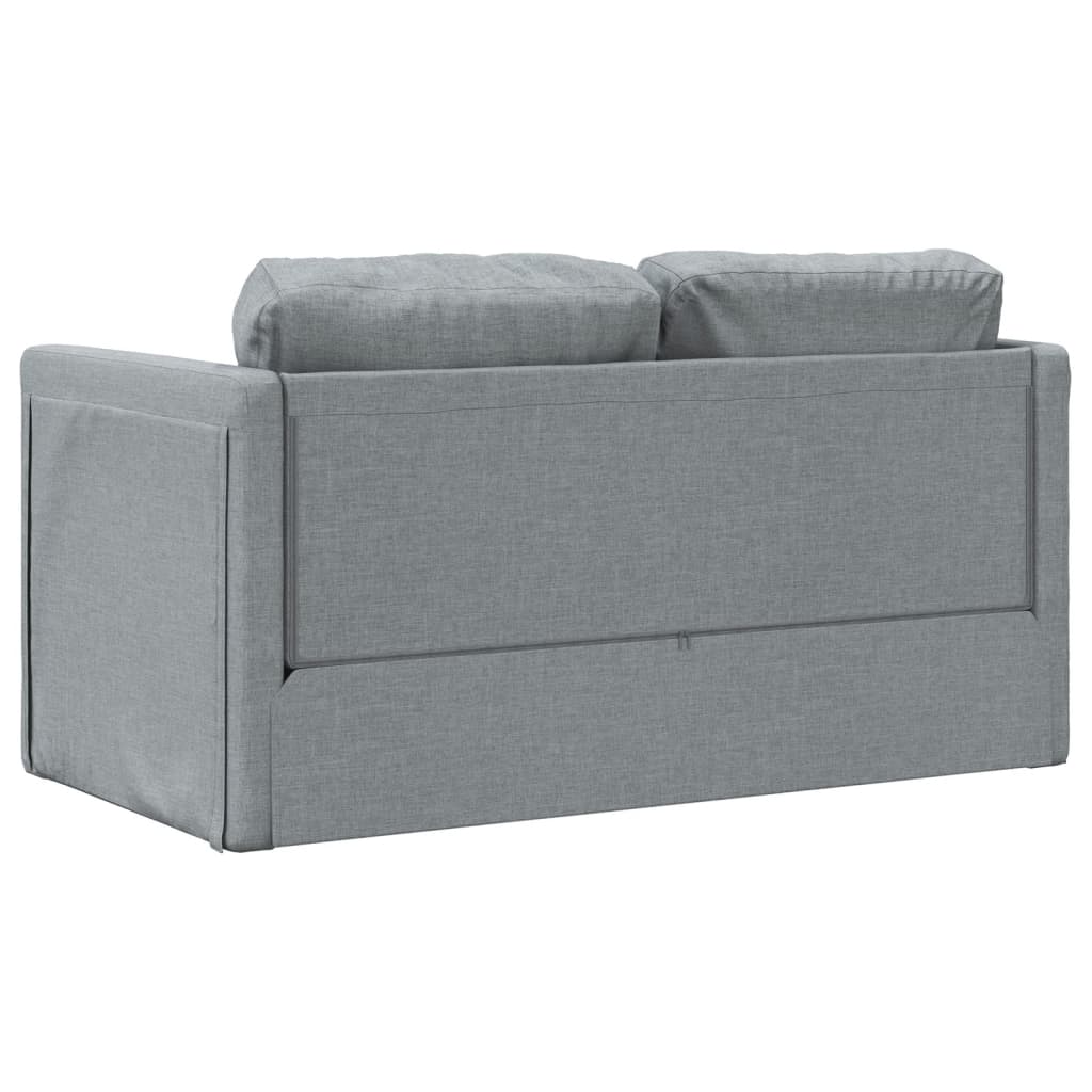 Divano Letto da Terra 2 in 1 Grigio Chiaro 112x174x55cm Tessuto 353964