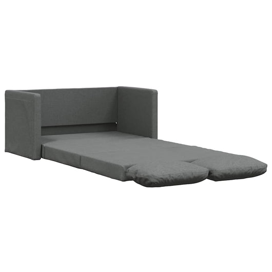 Divano Letto da Terra 2 in 1 Grigio Scuro 112x174x55 cm Tessuto 353965