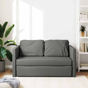 Divano Letto da Terra 2 in 1-Sofa Letto-Daybed Grigio Scuro 112x174x55 cm Tessuto