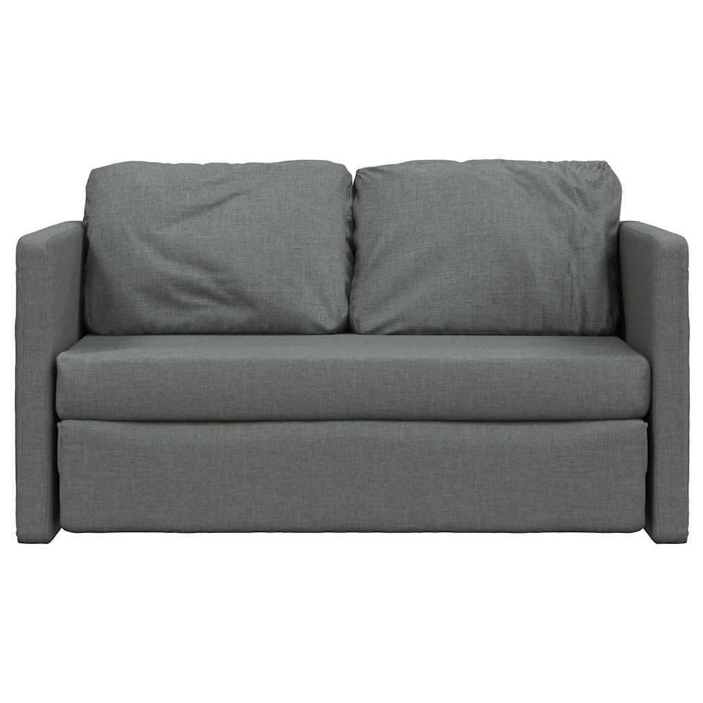 Divano Letto da Terra 2 in 1-Sofa Letto-Daybed Grigio Scuro 112x174x55 cm Tessuto