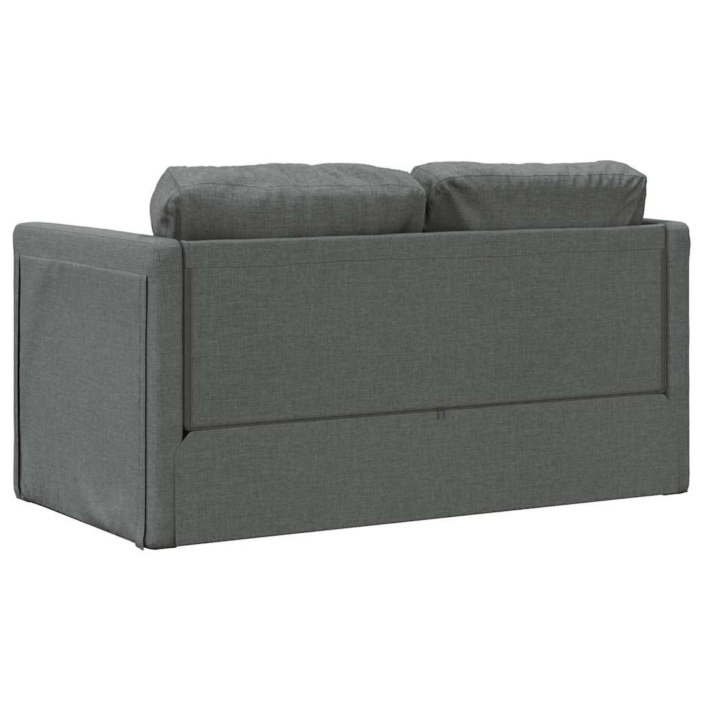 Divano Letto da Terra 2 in 1-Sofa Letto-Daybed Grigio Scuro 112x174x55 cm Tessuto