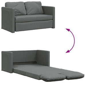 Divano Letto da Terra 2 in 1-Sofa Letto-Daybed Grigio Scuro 112x174x55 cm Tessuto