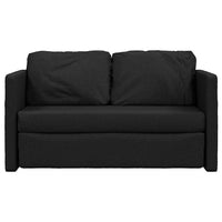 Divano Letto da Terra 2 in 1-Sofa Letto-Daybed Nero 112x174x55 cm Tessuto