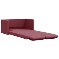 Divano Letto da Terra 2 in 1-Sofa Letto-Daybed Rosso Vino 112x174x55cm Tessuto