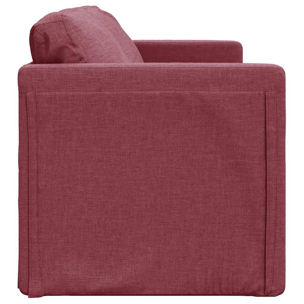 vidaXL Divano Letto da Terra 2 in 1 Rosso Vino 112x174x55cm Tessuto