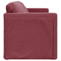 vidaXL Divano Letto da Terra 2 in 1 Rosso Vino 112x174x55cm Tessuto
