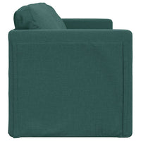 Divano Letto da Terra 2 in 1 Verde Scuro 112x174x55 cm Tessuto 353968