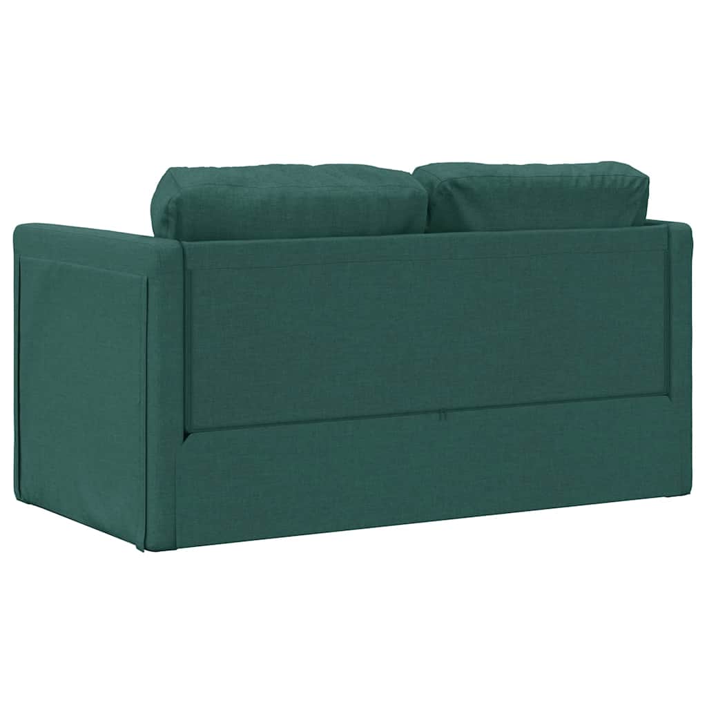 Divano Letto da Terra 2 in 1-Sofa Letto-Daybed Verde Scuro 112x174x55 cm Tessuto