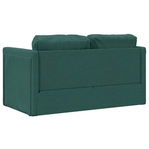 Divano Letto da Terra 2 in 1-Sofa Letto-Daybed Verde Scuro 112x174x55 cm Tessuto