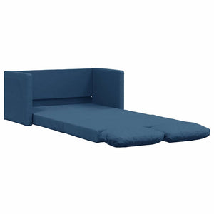 Divano Letto da Terra 2 in 1 Blu 112x174x55 cm Tessuto 353971