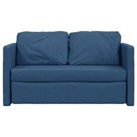 Divano Letto da Terra 2 in 1-Sofa Letto-Daybed Blu 112x174x55 cm Tessuto