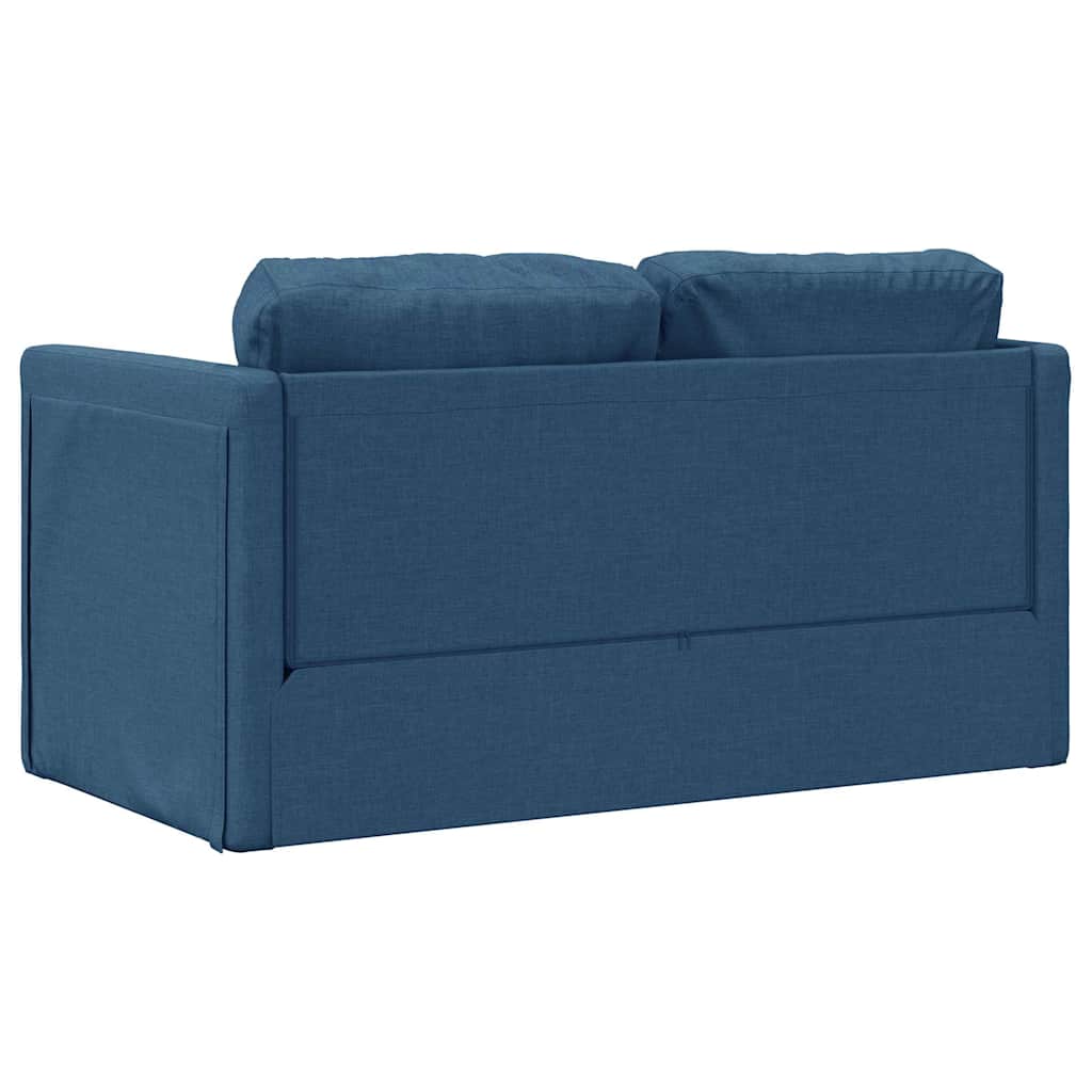 Divano Letto da Terra 2 in 1-Sofa Letto-Daybed Blu 112x174x55 cm Tessuto