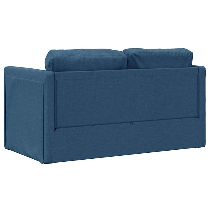 Divano Letto da Terra 2 in 1 Blu 112x174x55 cm Tessuto 353971