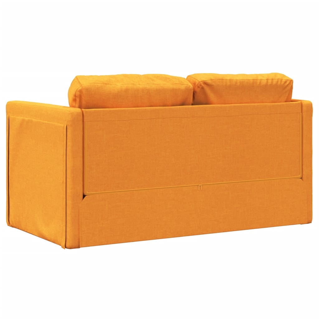 Divano Letto da Terra 2 in 1-Sofa Letto-Daybed Giallo Scuro 112x174x55 cm Tessuto