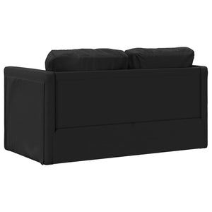 vidaXL Divano Letto da Terra 2 in 1 Nero 112x174x55 cm Similpelle