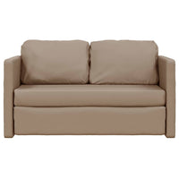 Divano Letto da Terra 2 in 1-Sofa Letto-Daybed Cappuccino 112x174x55cm Similpelle