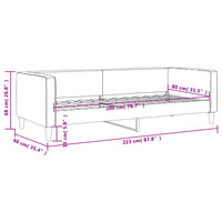 Letto da Giorno Grigio Scuro 80x200 cm in Tessuto 353979