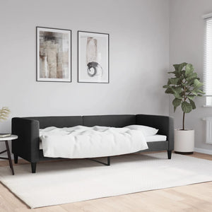 Letto da Giorno Nero 80x200 cm in Tessuto 353980