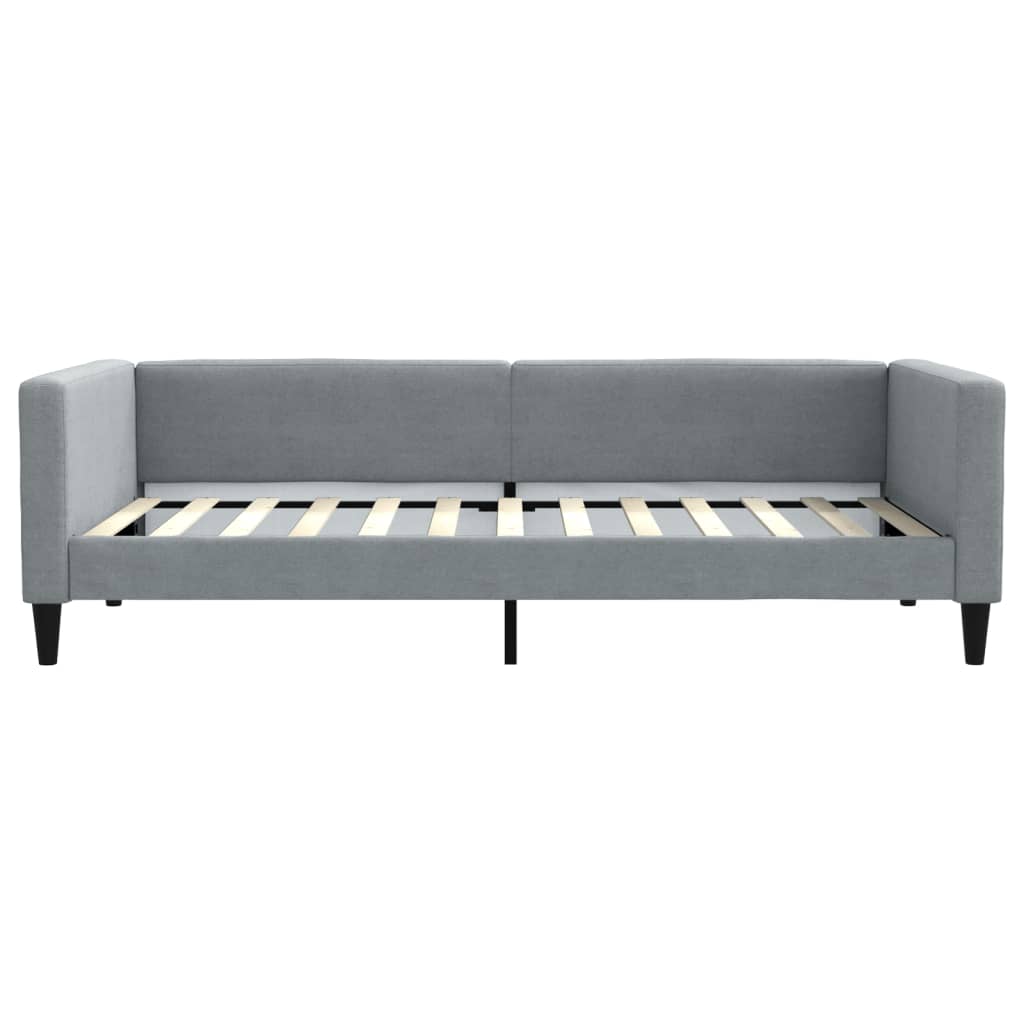 Letto da Giorno Grigio Chiaro 100x200 cm in Tessuto 353988