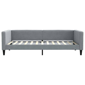 Letto da Giorno Grigio Chiaro 100x200 cm in Tessuto 353988