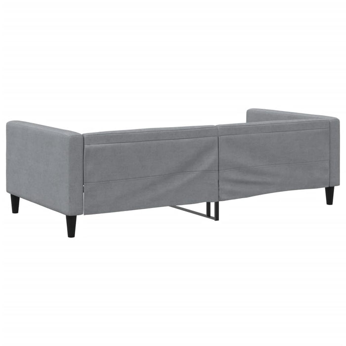 Letto da Giorno Grigio Chiaro 100x200 cm in Tessuto 353988