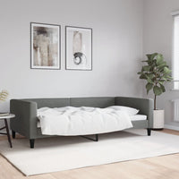Letto da Giorno Grigio Scuro 100x200 cm in Tessuto 353989