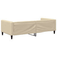 Letto da Giorno Crema 100x200 cm in Tessuto 353992