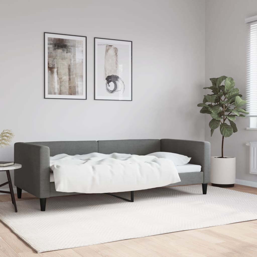 Letto da Giorno Grigio Scuro 90x190 cm in Tessutocod mxl 120725