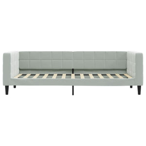 Letto da Giorno Grigio Chiaro 80x200 cm in Velluto 354001