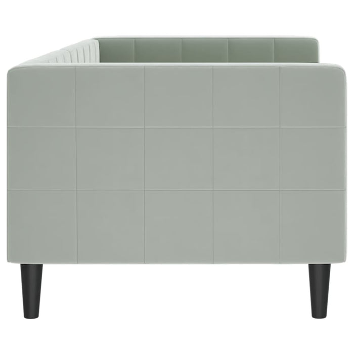 Letto da Giorno Grigio Chiaro 80x200 cm in Velluto 354001