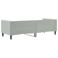 Letto da Giorno Grigio Chiaro 80x200 cm in Velluto