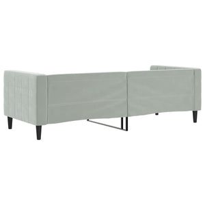 Letto da Giorno Grigio Chiaro 80x200 cm in Velluto